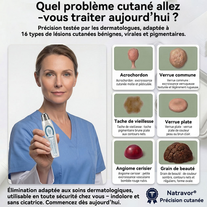 Boutique officielle de la marque  |✏️Natravor® 7 Jours Effaceur de taches et d’excroissances cutanées(Zéro douleur, zéro cicatrice – Roller)