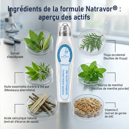 Boutique officielle de la marque  |✏️Natravor® 7 Jours Effaceur de taches et d’excroissances cutanées(Zéro douleur, zéro cicatrice – Roller)